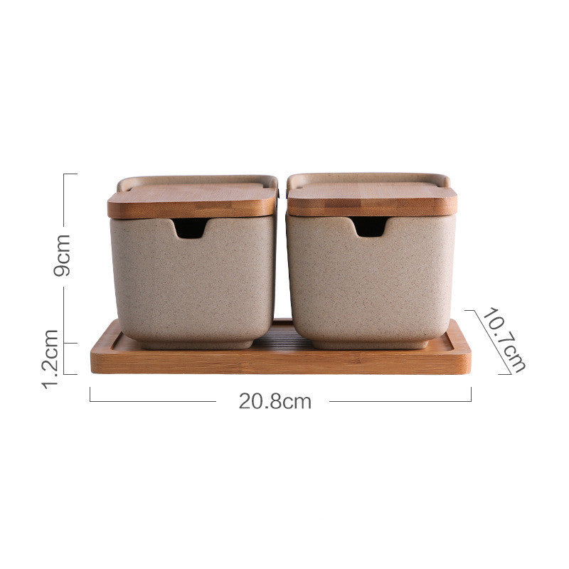 Yam Planet™ Japanese Minimal Clamshell Ceramic Seasoning Box