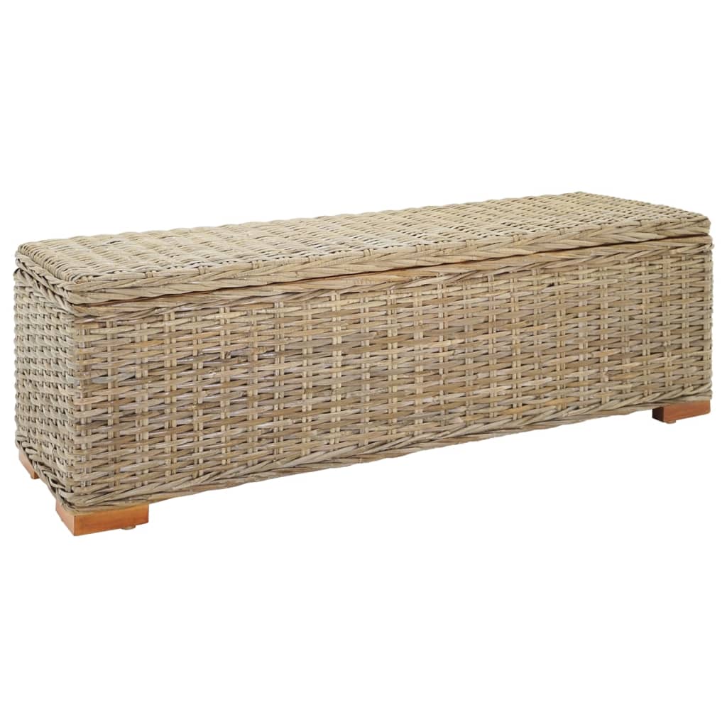 Opbergbox 110 Cm Natuurlijk Kubu Rattan & Massief Mahoniehout
