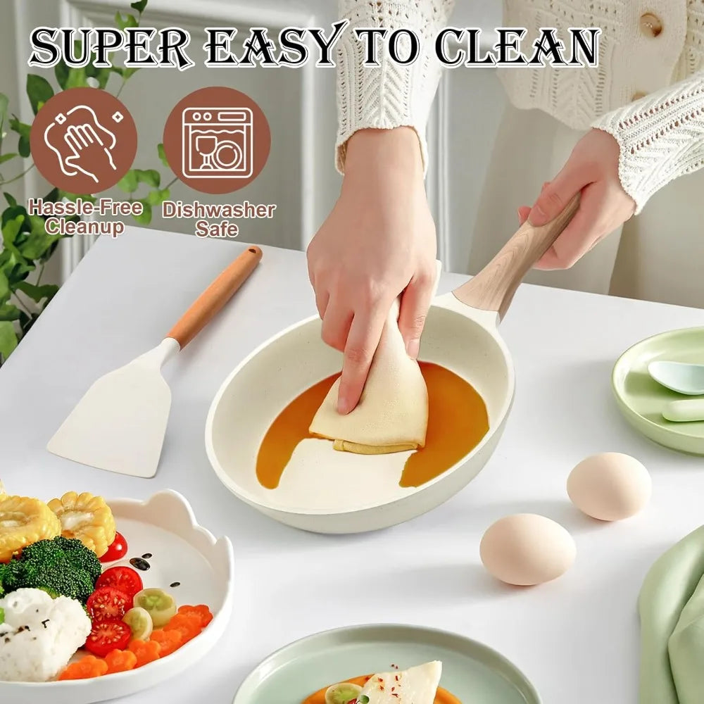 Yam Planet™ 14 Pcs Pots and Pans Set, Nonstick Cookware Sets, Granite Induction Cookware Non Stick Cooking Set