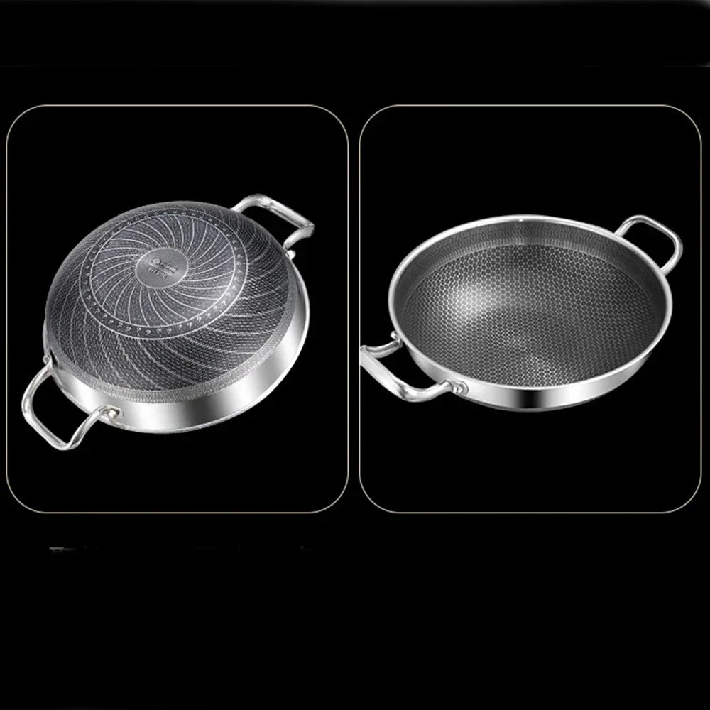 Yam Planet™-304 Stainless Steel Non Stick Wok Pan 32cm
