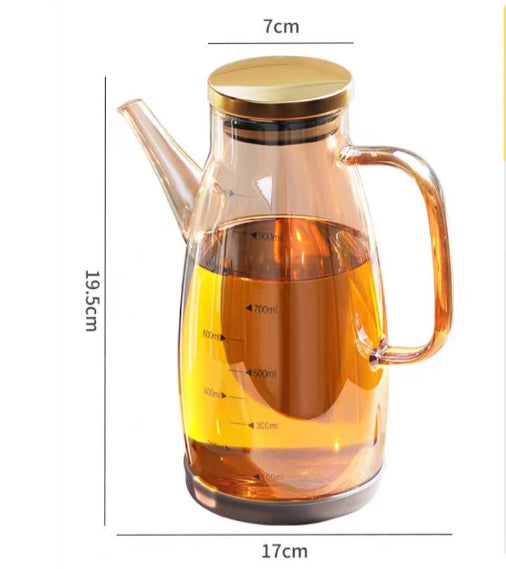 Yam Planet™ Borosilicate Glass Oil Dispenser with Anti-Drip Spout