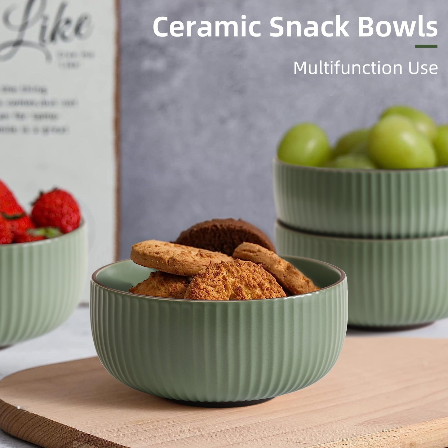Ceramic Kitchen Bowl Set — 46oz, Set of 4