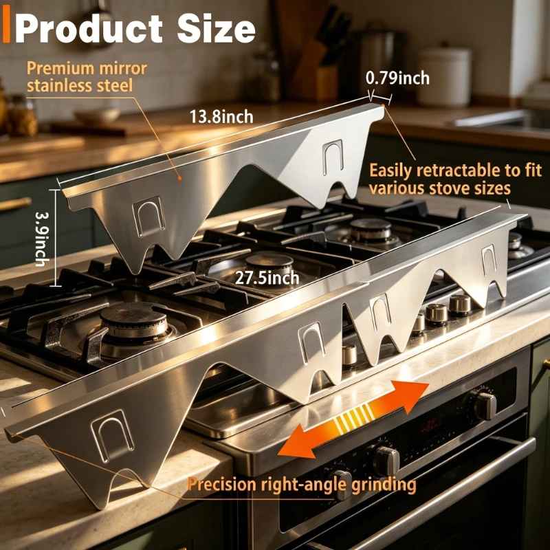 Stainless Steel Stove Gap Covers