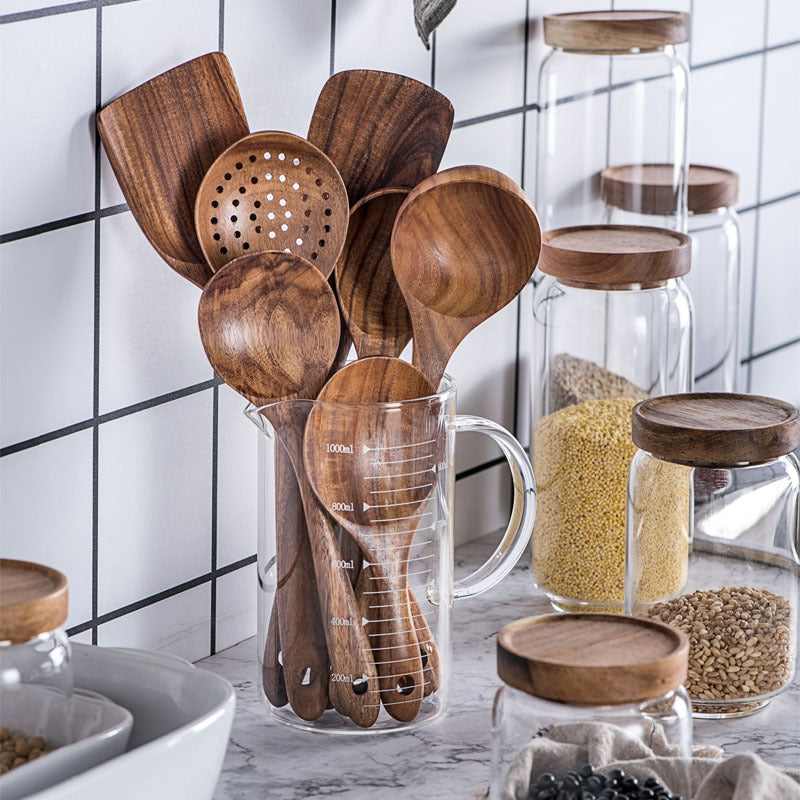 Yam Planet™ Thailand Teak Natural Wood Kitchen Tool Set