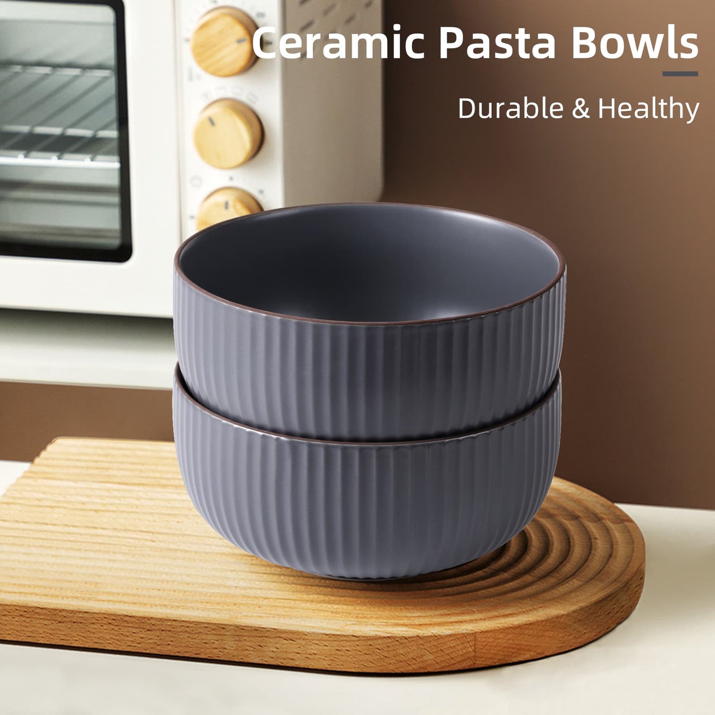 Ceramic Kitchen Bowl Set — 46oz, Set of 4