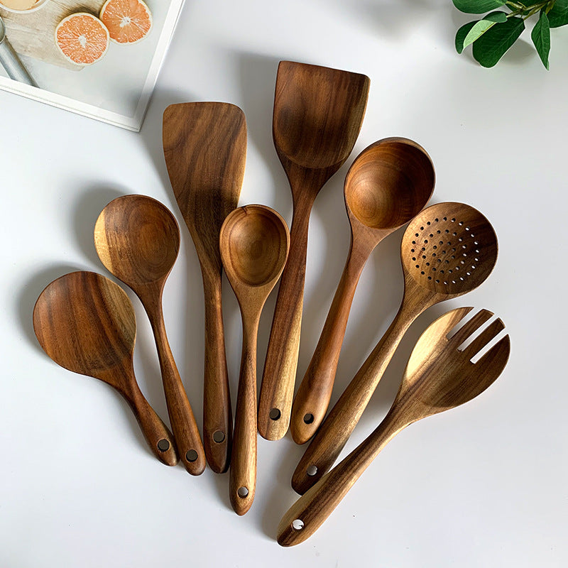 Yam Planet™ Thailand Teak Natural Wood Kitchen Tool Set