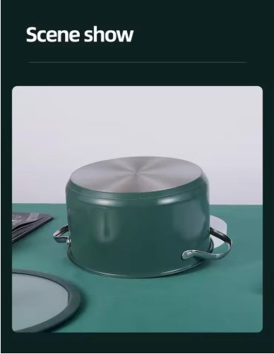 Yam Planet™ 4-Piece Ceramic-Coated Stainless Steel Cookware Set