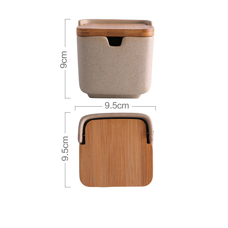 Yam Planet™ Japanese Minimal Clamshell Ceramic Seasoning Box