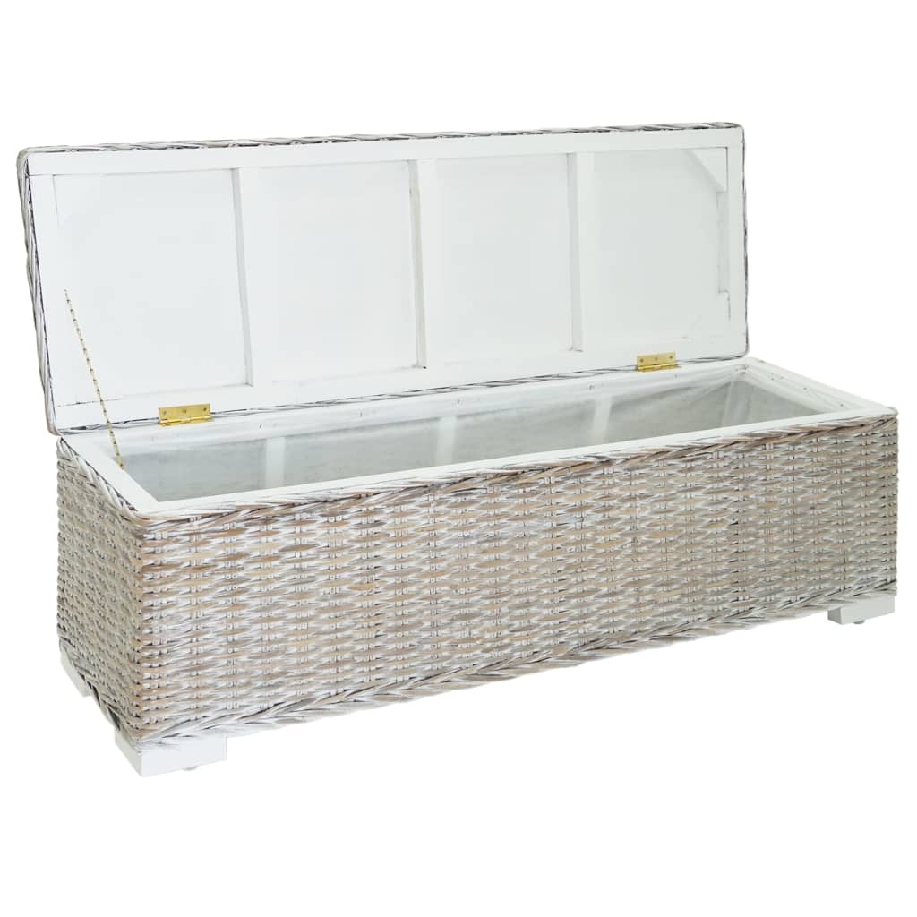 Opbergbox 110 Cm Natuurlijk Kubu Rattan & Massief Mahoniehout