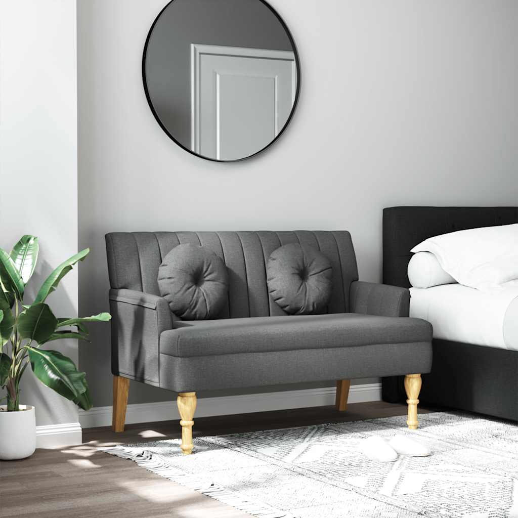 Bankje Met Kussens 113X64,5X75,5 Cm Kunstsuèdeleer