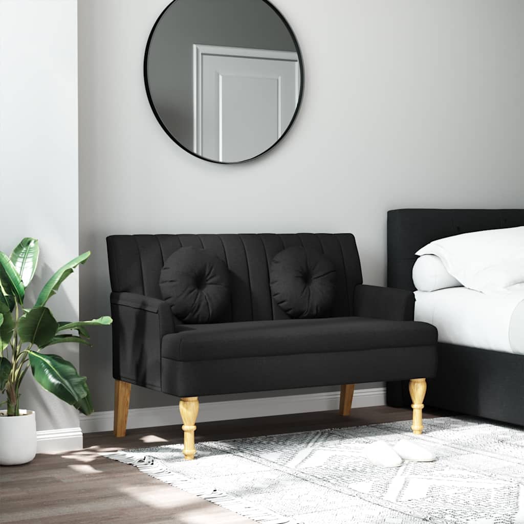 Bankje Met Kussens 113X64,5X75,5 Cm Kunstsuèdeleer