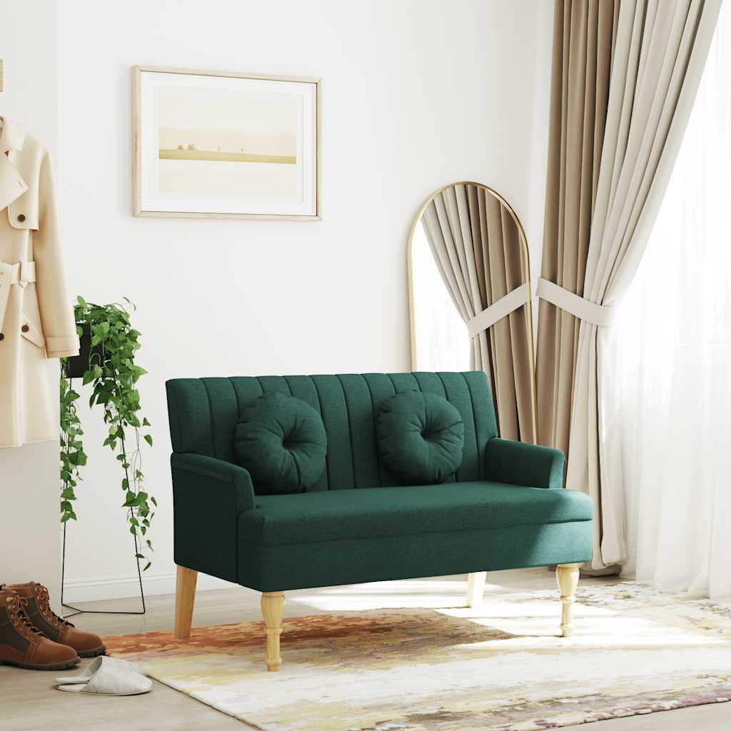 Bankje Met Kussens 113X64,5X75,5 Cm Kunstsuèdeleer