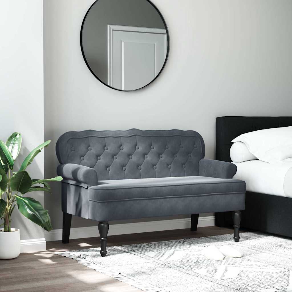 Bankje Met Rugleuning 119,5X64,5X75 Cm Fluweel