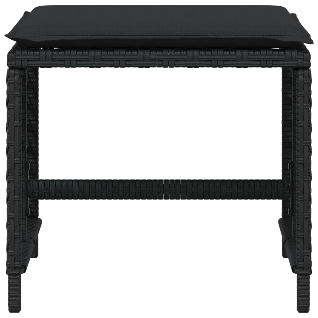 Tuinkrukken Met Kussens 41X41X36 Cm Poly Rattan