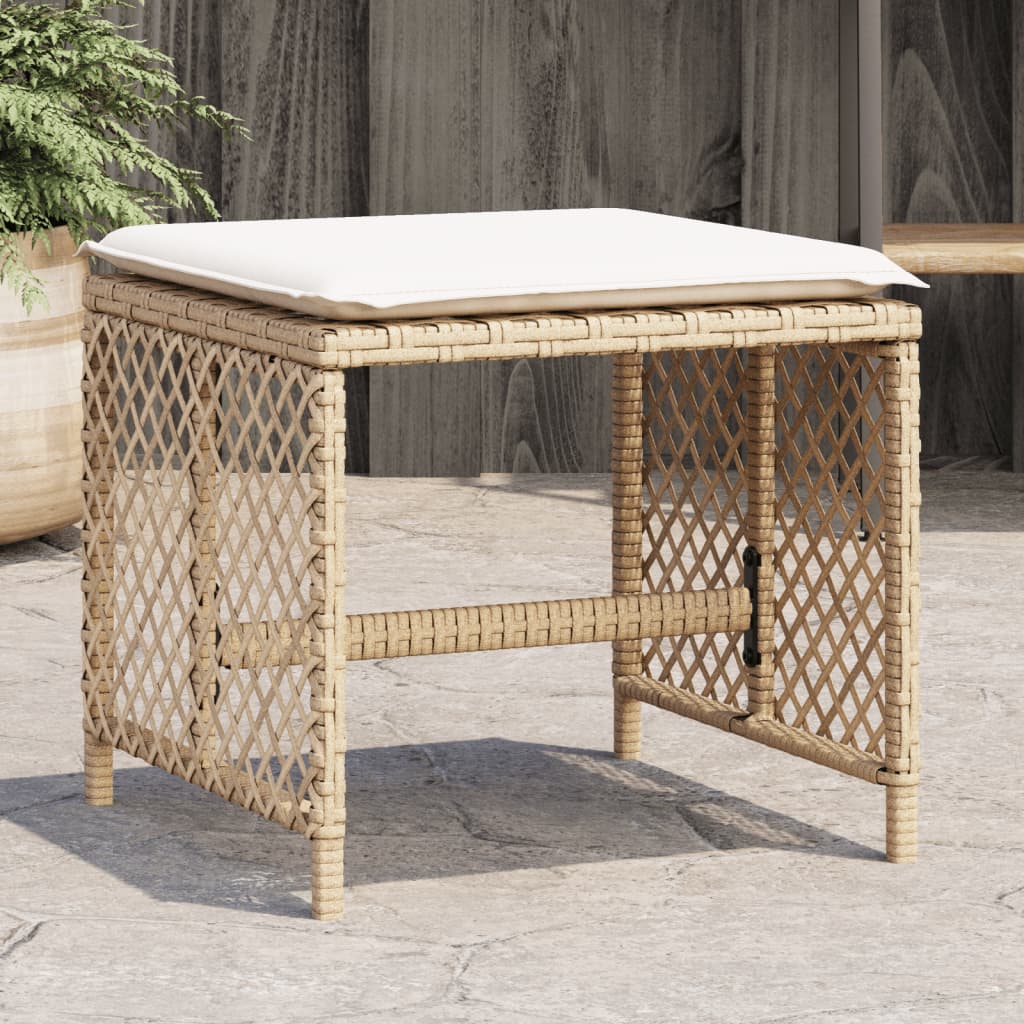 Tuinkrukken Met Kussens 41X41X36 Cm Poly Rattan