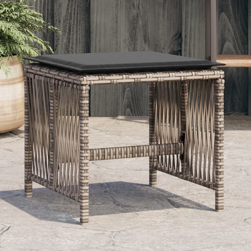 Tuinkrukken Met Kussens 41X41X36 Cm Poly Rattan