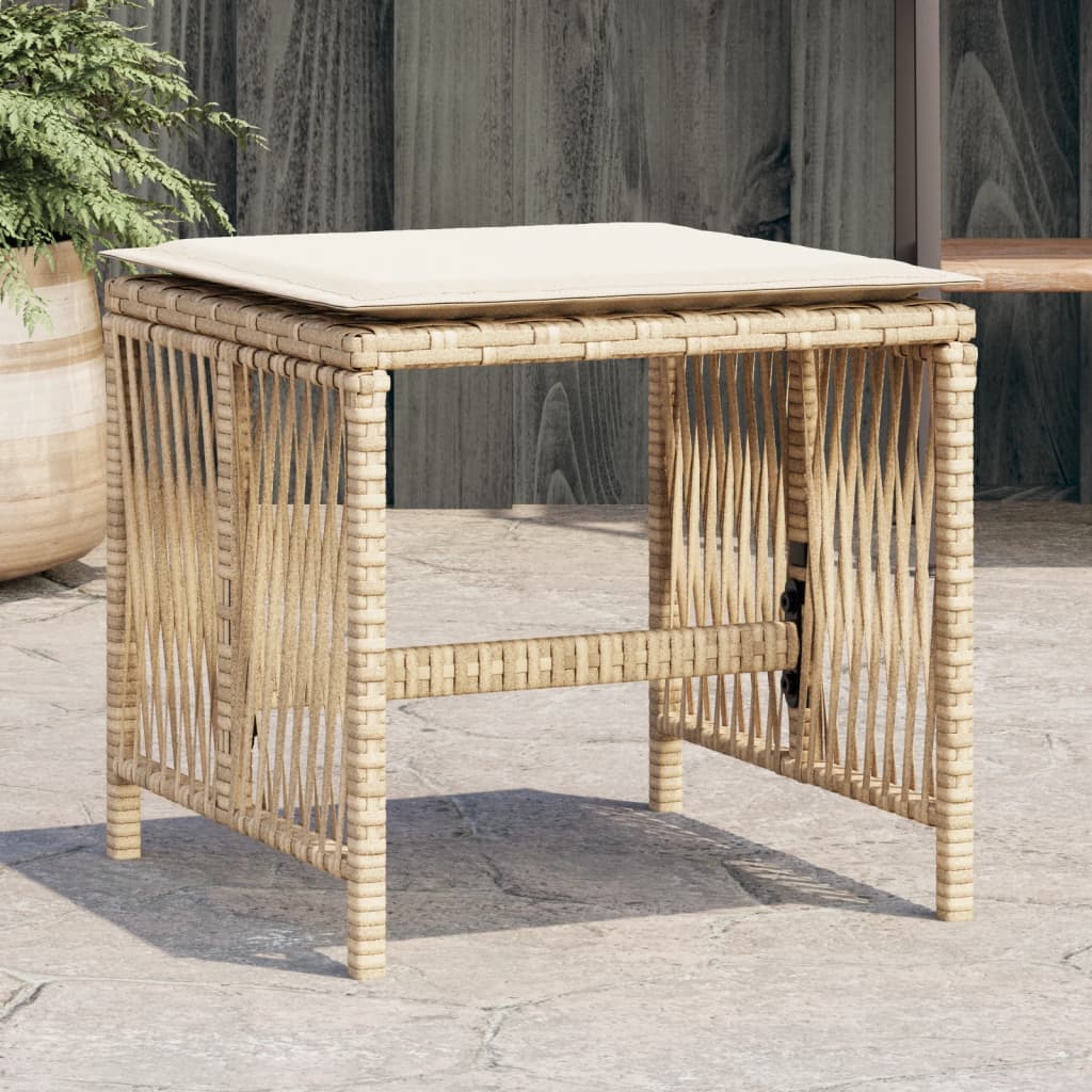 Tuinkrukken Met Kussens 41X41X36 Cm Poly Rattan
