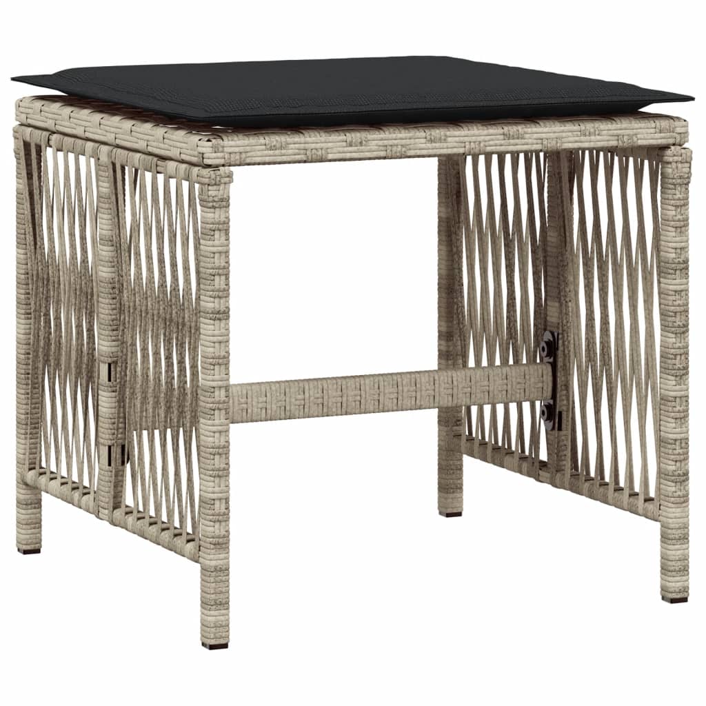 Tuinkrukken Met Kussens 41X41X36 Cm Poly Rattan