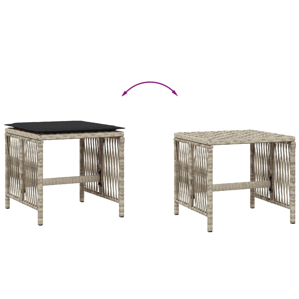 Tuinkrukken Met Kussens 41X41X36 Cm Poly Rattan