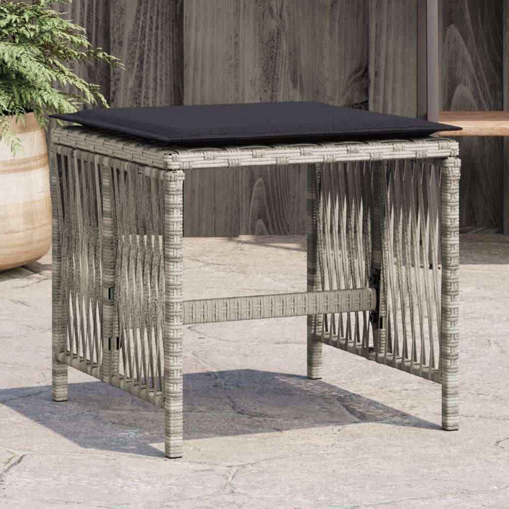 Tuinkrukken Met Kussens 41X41X36 Cm Poly Rattan