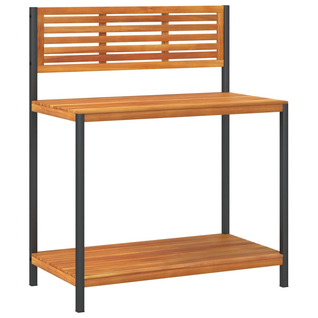 Tuinwerktafel 90X50X110 Cm Massief Acaciahout En Staal