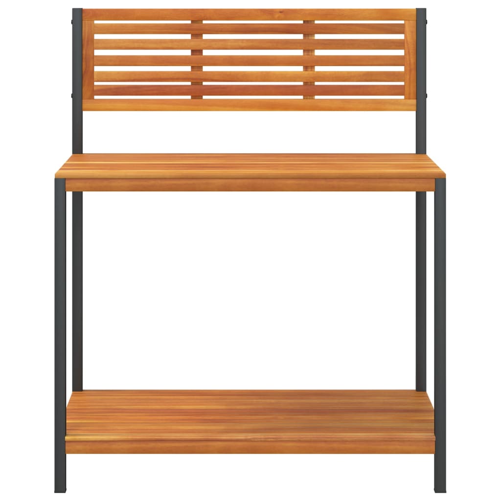 Tuinwerktafel 90X50X110 Cm Massief Acaciahout En Staal