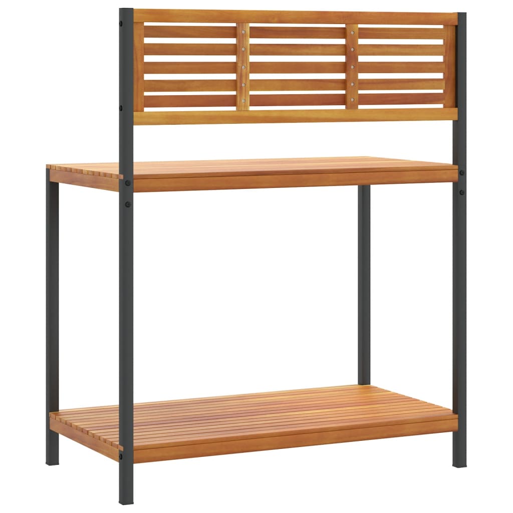 Tuinwerktafel 90X50X110 Cm Massief Acaciahout En Staal