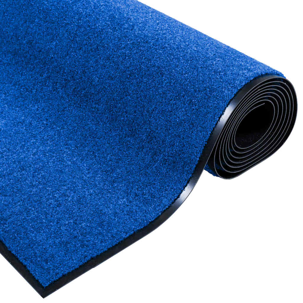 Deurmat Anders En Zwart Polyamide En Pvc Blauw