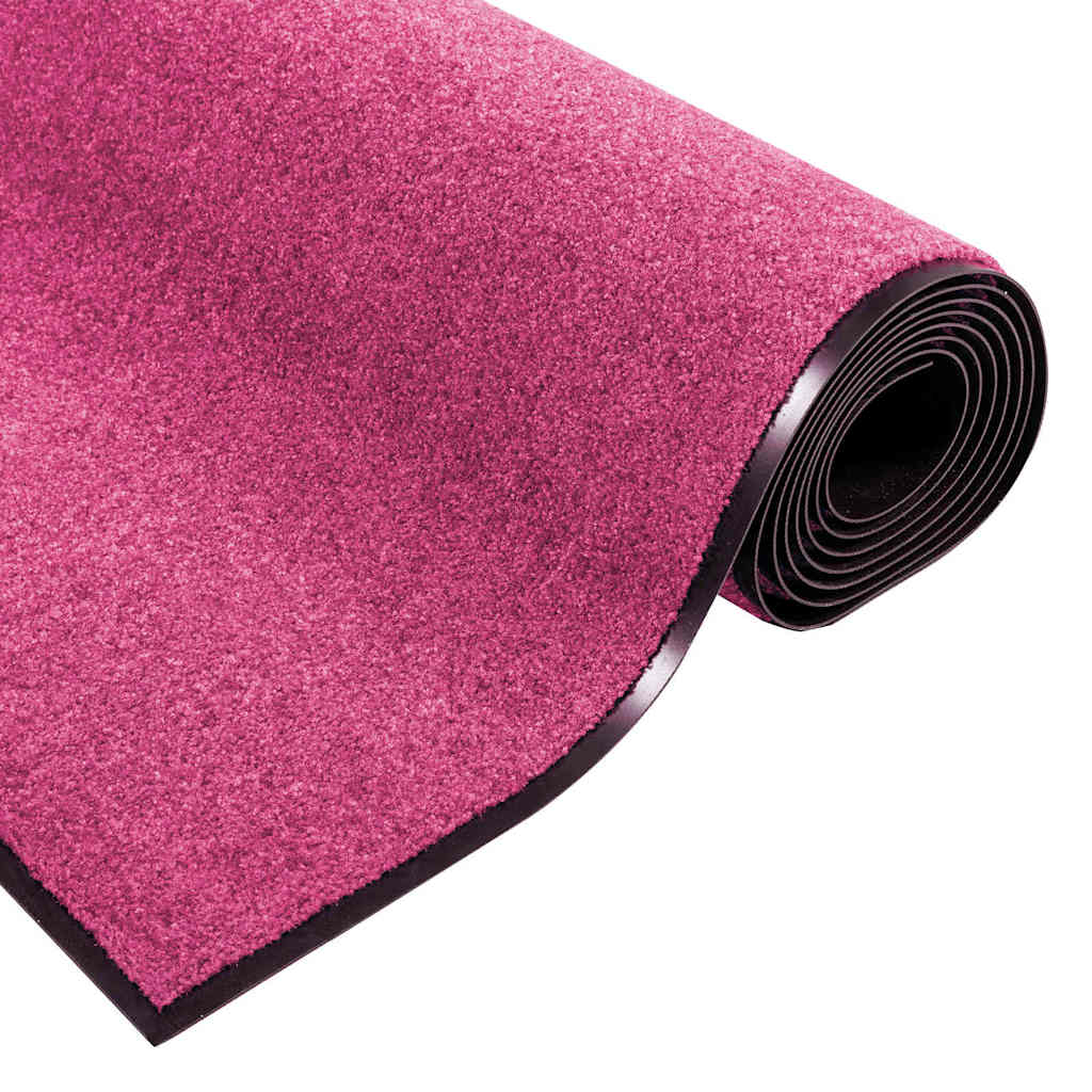 Deurmat Anders En Zwart Polyamide En Pvc Roze