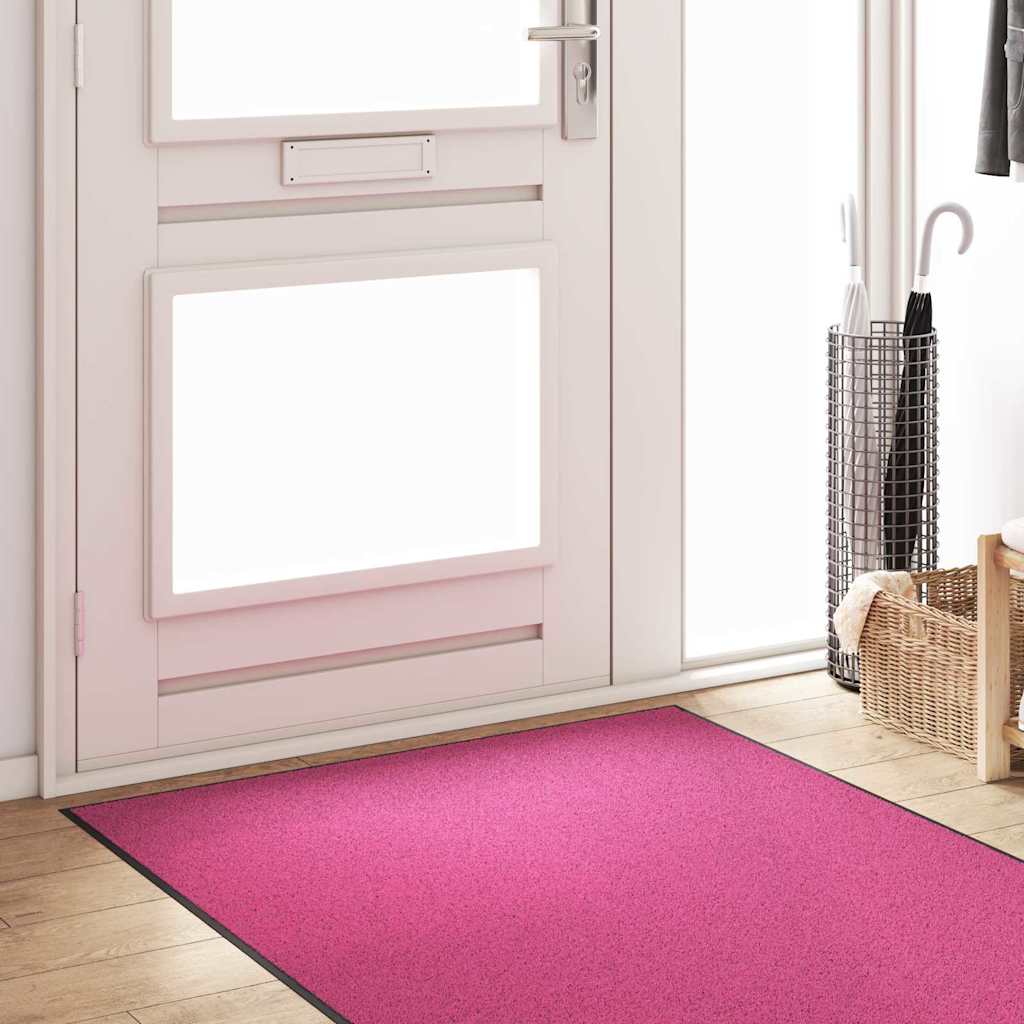 Deurmat Anders En Zwart Polyamide En Pvc Roze