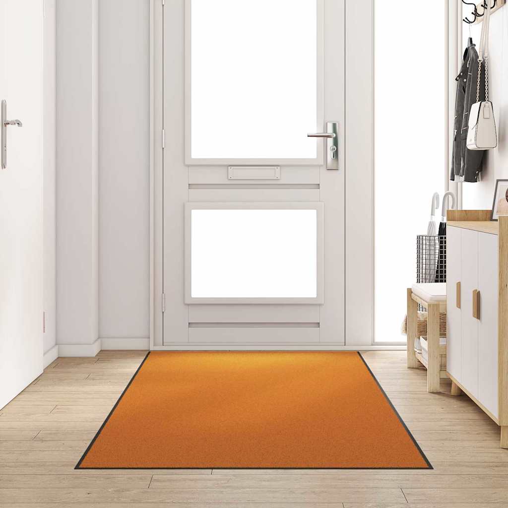 Deurmat Anders En Zwart Polyamide En Pvc Oranje