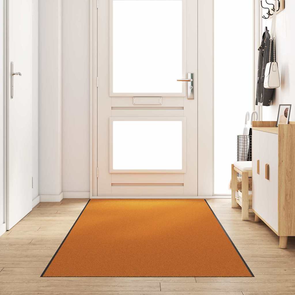 Deurmat Anders En Zwart Polyamide En Pvc Oranje
