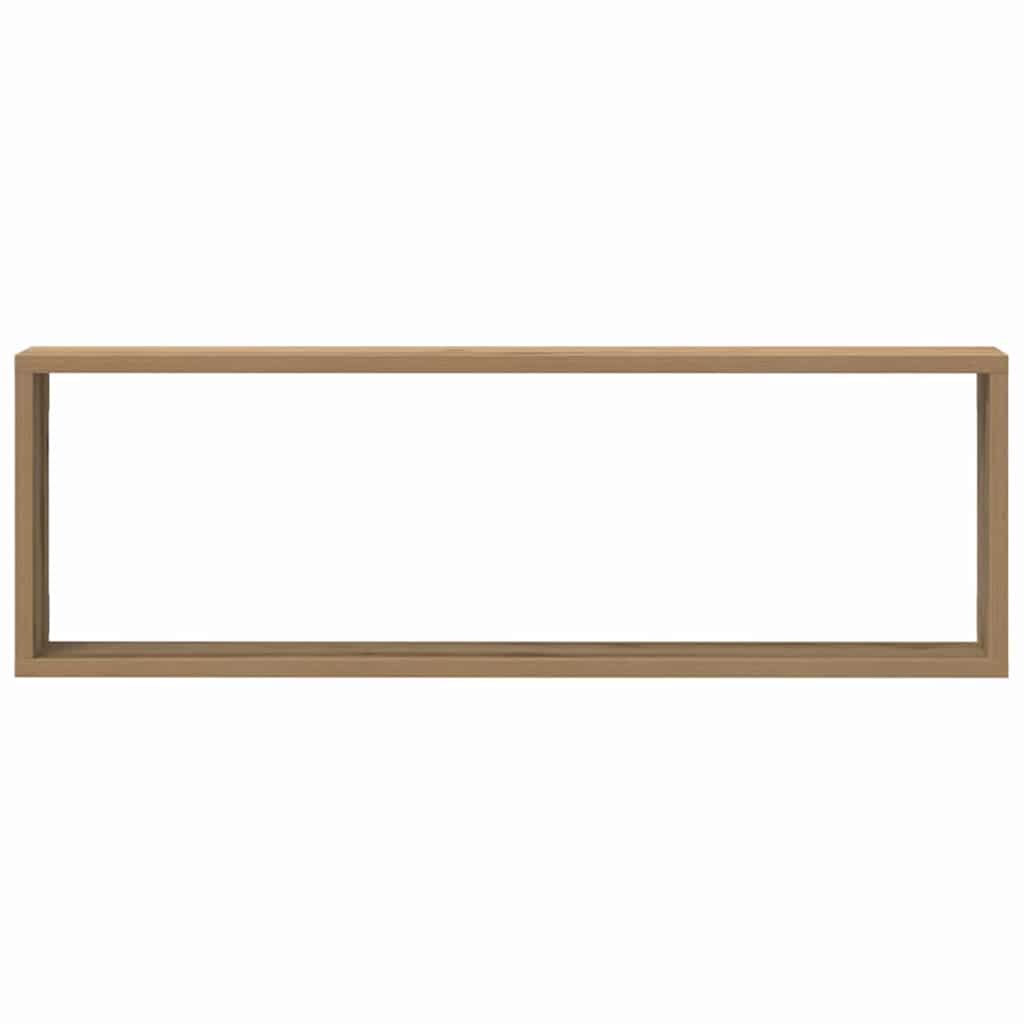 Wandplank 4 Pcs Ambachtelijk Eiken 80 X 15 X 26 Cm Bewerkt Hout