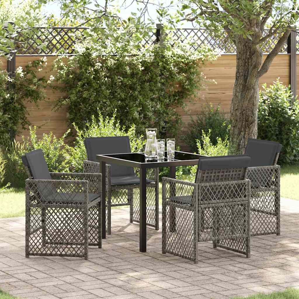 Tuin Eetset 5 Pcs Poly Rattan