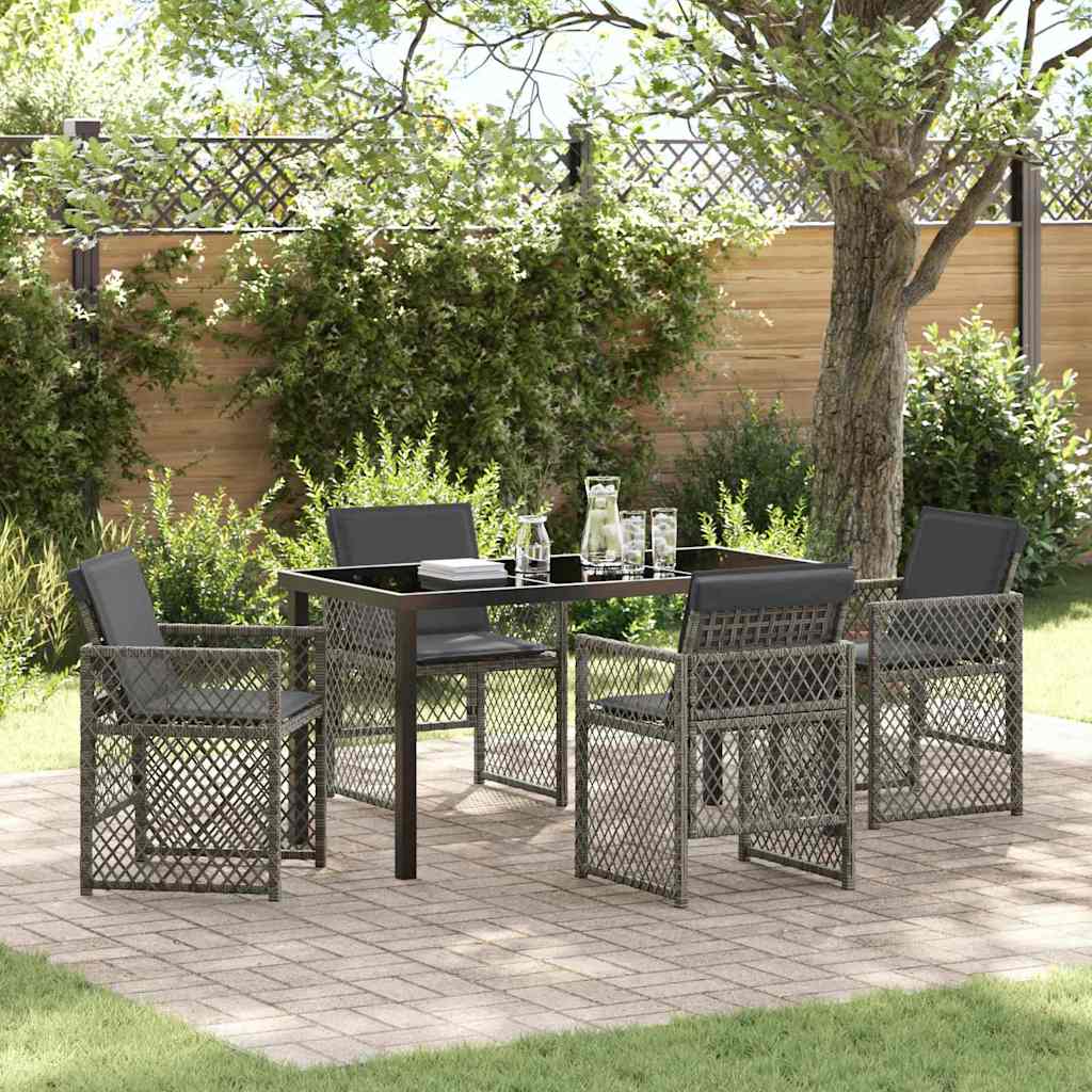 Tuin Eetset 5 Pcs Poly Rattan