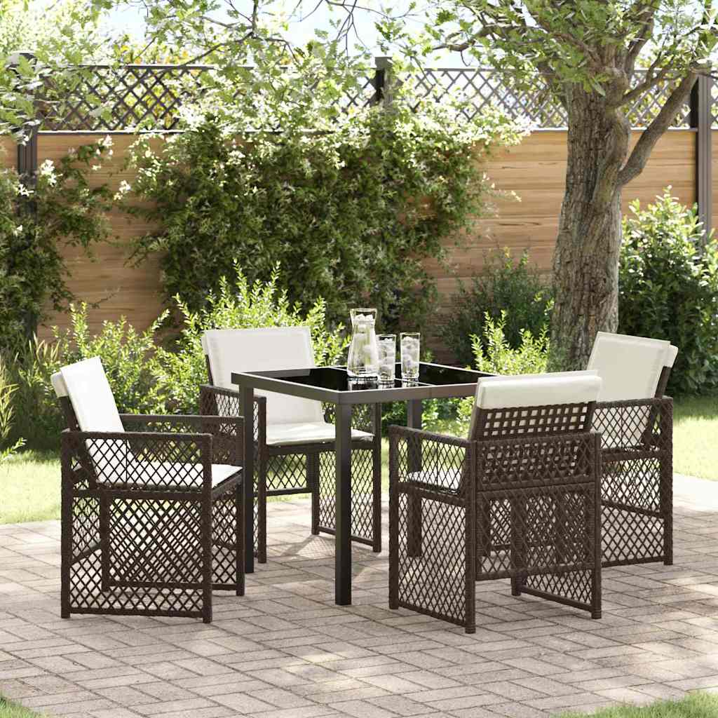 Tuin Eetset 5 Pcs Poly Rattan