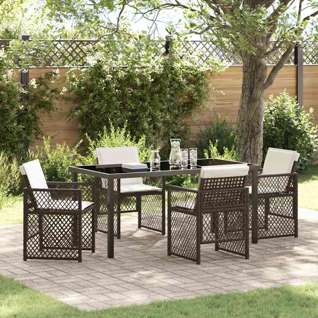 Tuin Eetset 5 Pcs Poly Rattan