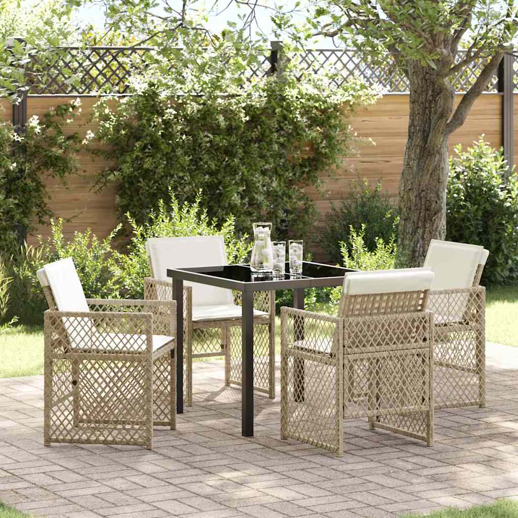 Tuin Eetset 5 Pcs Poly Rattan