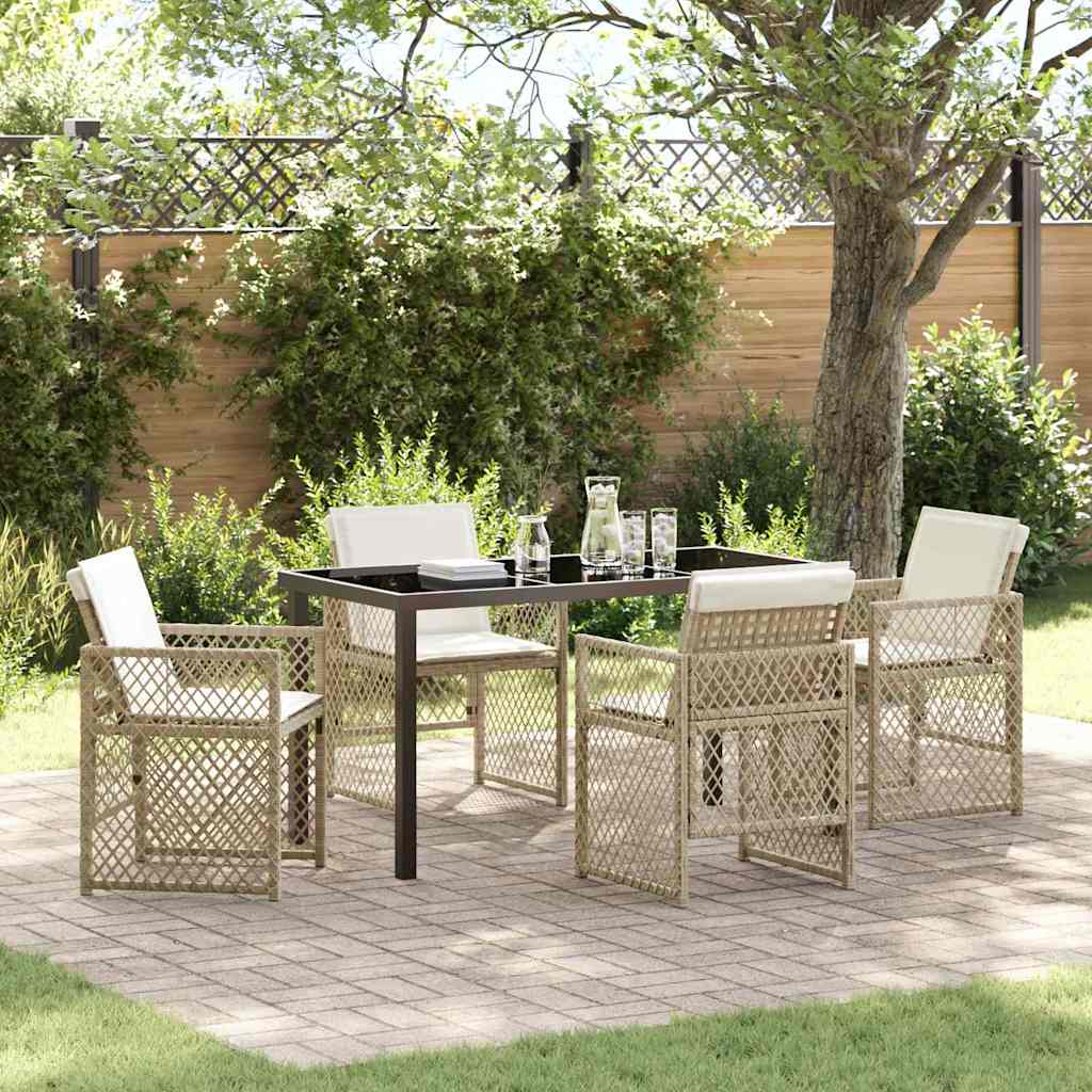 Tuin Eetset 5 Pcs Poly Rattan