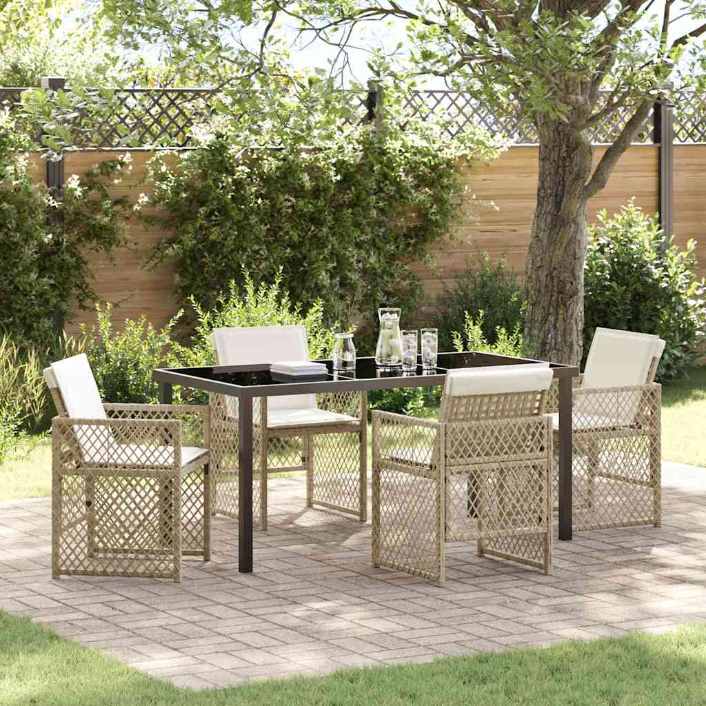 Tuin Eetset 5 Pcs Poly Rattan