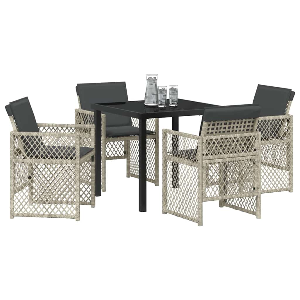 Tuin Eetset 5 Pcs Poly Rattan