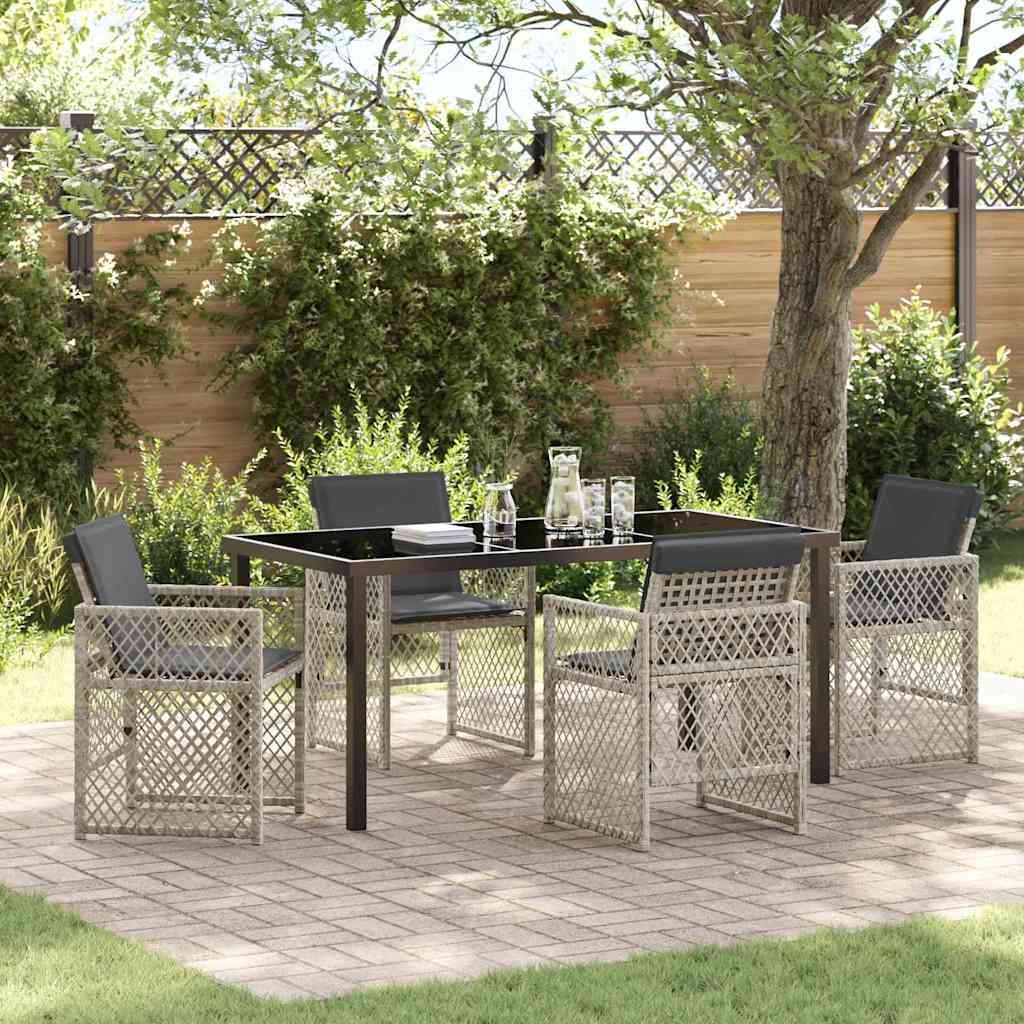 Tuin Eetset 5 Pcs Poly Rattan