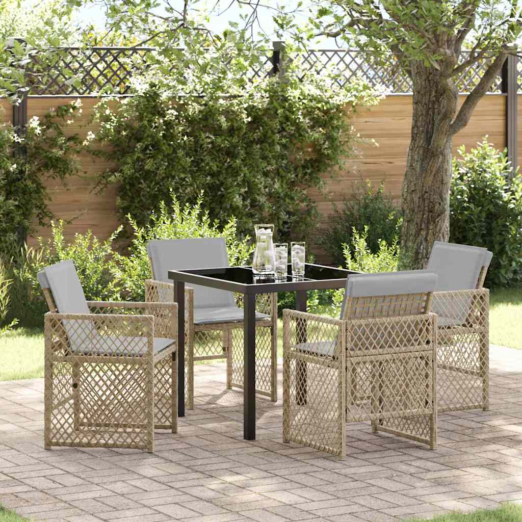 Tuin Eetset 5 Pcs Poly Rattan