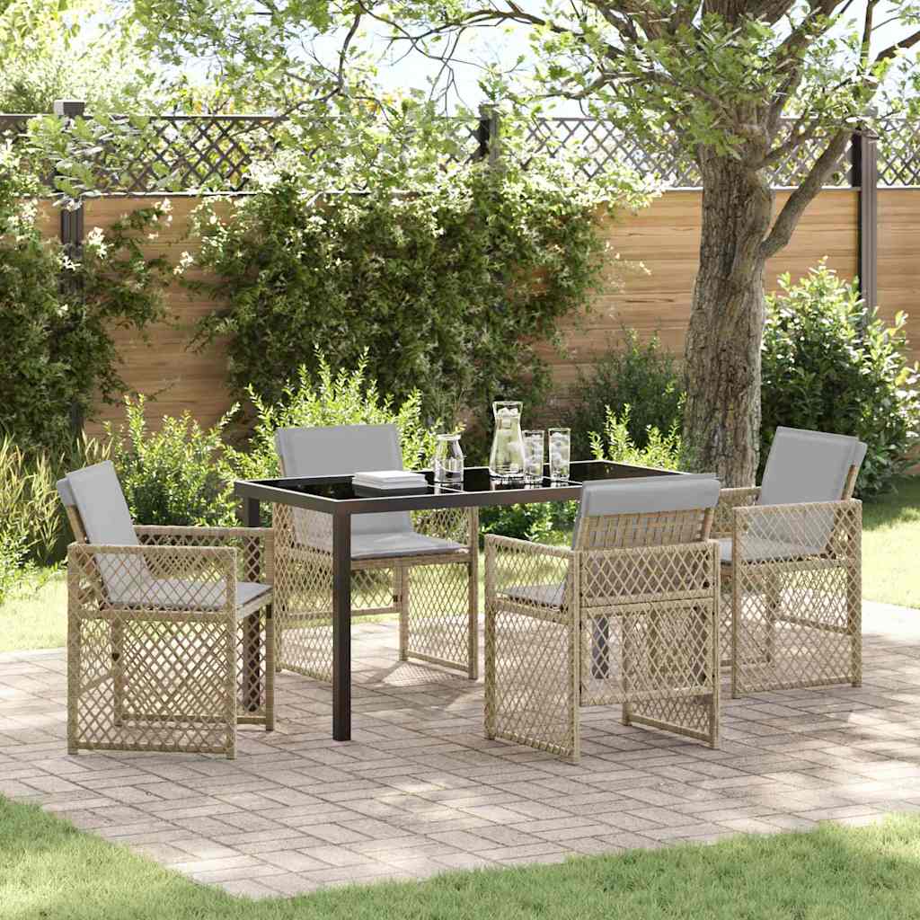 Tuin Eetset 5 Pcs Poly Rattan