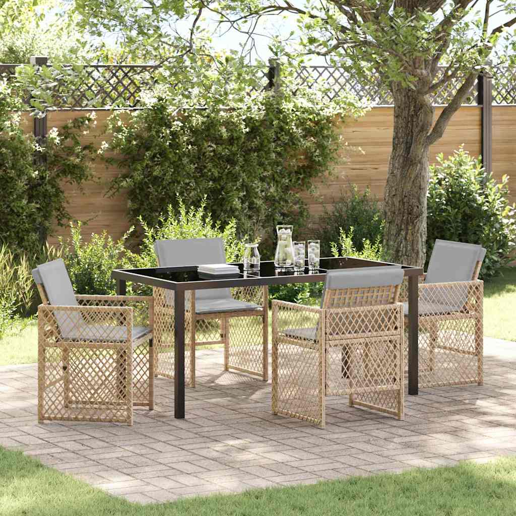 Tuin Eetset 5 Pcs Poly Rattan