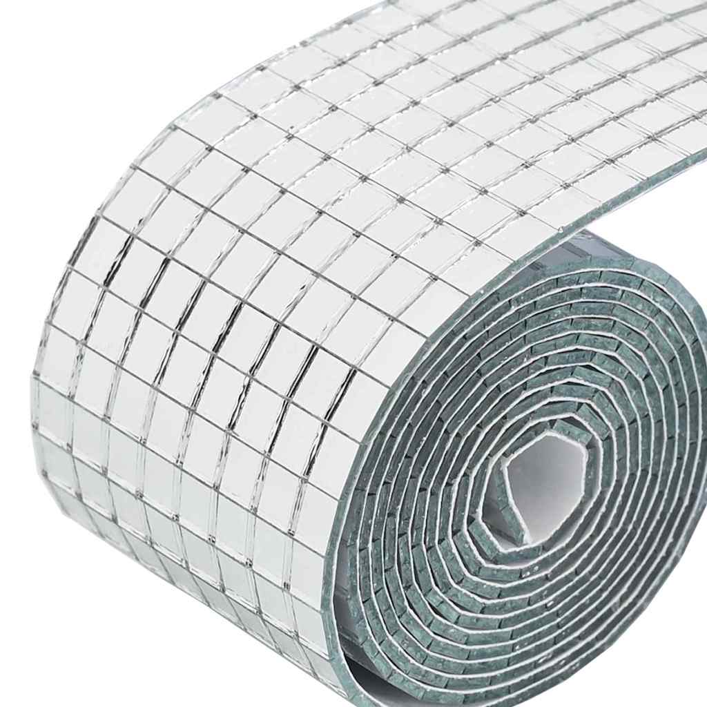 Spiegelmozaïek Tegel Geometrisch 3 Pcs Zilver 100 X 4 Cm Glas