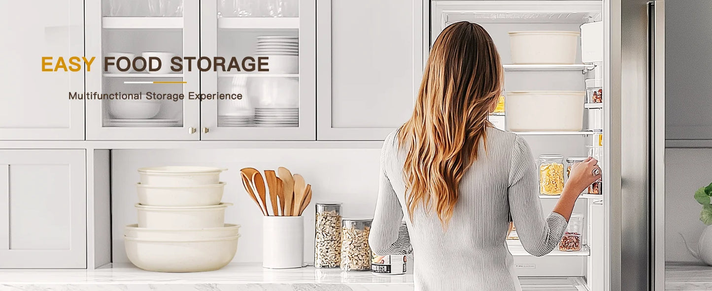 Yam Planet™ 21-Piece Ceramic Cookware Set – Nonstick Pots and Pans with Smart Sensor Handles, Milky White Finish