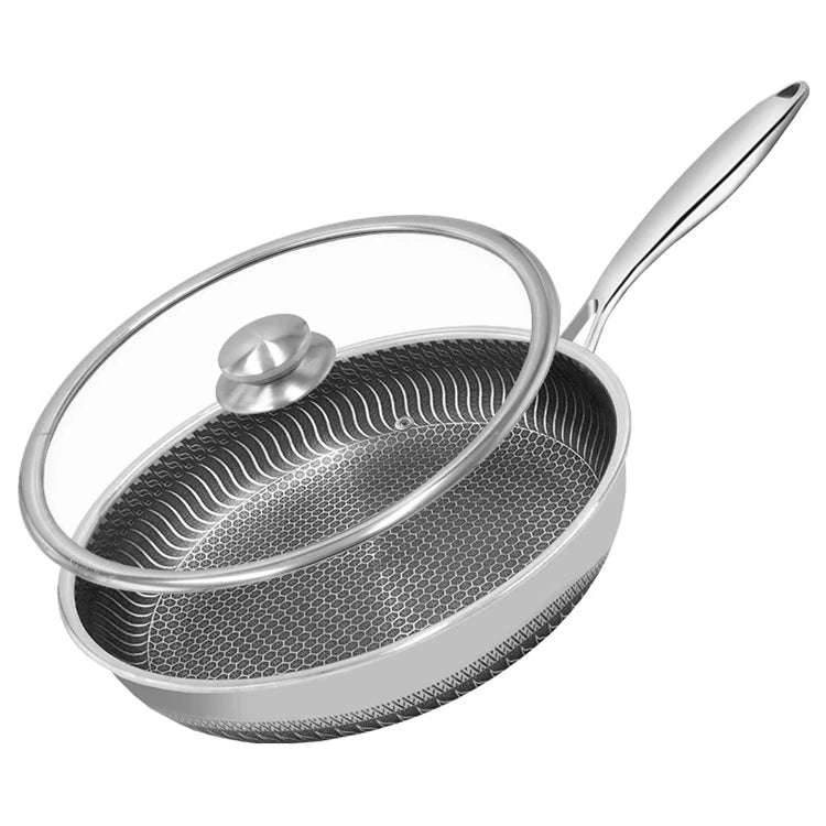 Yam Planet™ Stainless Steel Frying Pan Nonstick Honeycomb Fry Pan