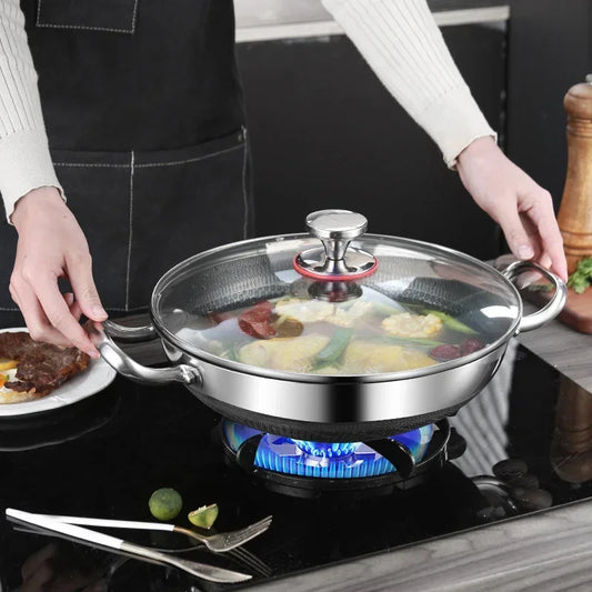 Yam Planet™-304 Stainless Steel Non Stick Wok Pan 32cm