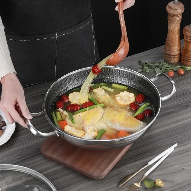 Yam Planet™-304 Stainless Steel Non Stick Wok Pan 32cm